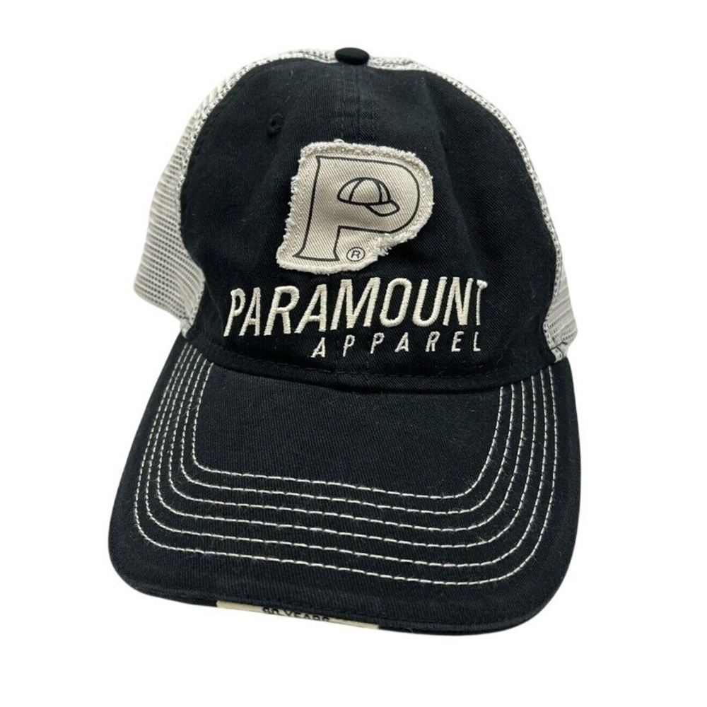 Paramount Apparel Baseball Strapback Hat Mesh Trucker Cap 90 Years Black